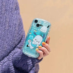 Cartoon Hello Kitty Kuromi 3D Dog Chain iPhone Case - MINISO Clear Soft Cover - AKM CASE｜iPhone Case & Accesories Worldwide
