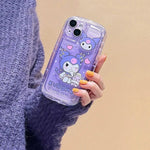 Cartoon Hello Kitty Kuromi 3D Dog Chain iPhone Case - MINISO Clear Soft Cover - AKM CASE｜iPhone Case & Accesories Worldwide