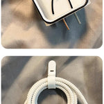 Creative Line Cute Case for iPhone 15 14 13 Pro Max 18/20W Charger Charging Protector Data Wire Winder Simple Line Art Cover - AKM CASE｜iPhone Case & Accesories Worldwide
