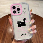 Cut Cat Aninal Phone Case For iPhone 13 Funda iPhone 15 11 16 14 17 Pro Max Air 12 7 8 Plus SE 2020 17promax Silicone Soft Cover - AKM CASE｜iPhone Case & Accesories Worldwide
