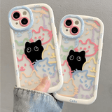 Cut Cat Aninal Phone Case For iPhone 13 Funda iPhone 15 11 16 14 17 Pro Max Air 12 7 8 Plus SE 2020 17promax Silicone Soft Cover - AKM CASE｜iPhone Case & Accesories Worldwide