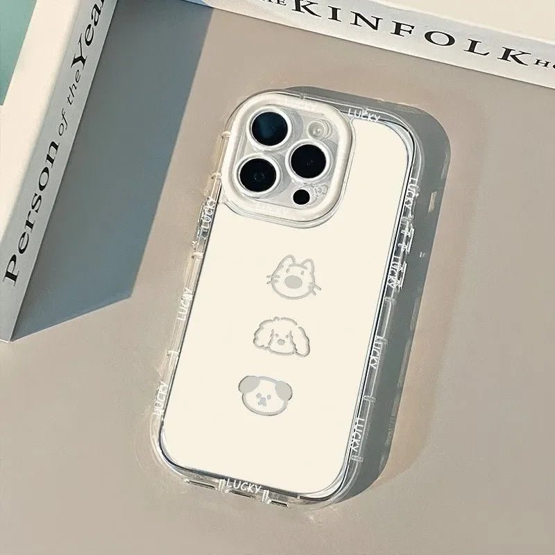 Cut Cat Aninal Phone Case For iPhone 13 Funda iPhone 15 11 16 14 17 Pro Max Air 12 7 8 Plus SE 2020 17promax Silicone Soft Cover - AKM CASE｜iPhone Case & Accesories Worldwide