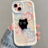 Cut Cat Aninal Phone Case For iPhone 13 Funda iPhone 15 11 16 14 17 Pro Max Air 12 7 8 Plus SE 2020 17promax Silicone Soft Cover - AKM CASE｜iPhone Case & Accesories Worldwide