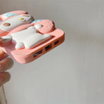 Cute 3D Cartoon My Melody Embrace Strawberries Soft Silicone Cover - AKM CASE｜iPhone Case & Accesories Worldwide