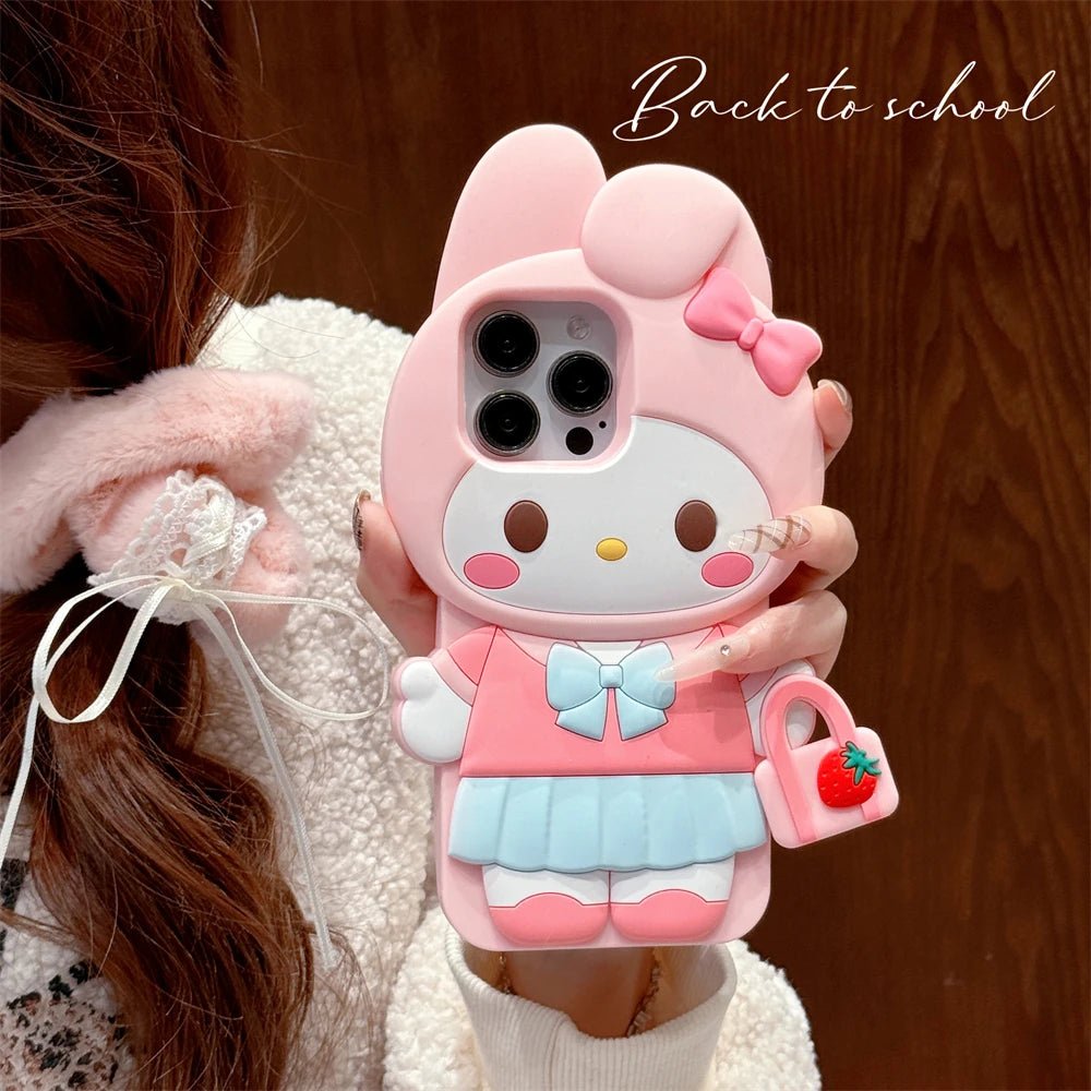 Cute 3D Cartoon Phone Case Soft Silicone Matte Cover Melody - AKM CASE｜iPhone Case & Accesories Worldwide