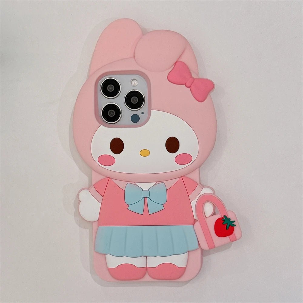Cute 3D Cartoon Phone Case Soft Silicone Matte Cover Melody - AKM CASE｜iPhone Case & Accesories Worldwide