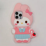 Cute 3D Cartoon Phone Case Soft Silicone Matte Cover Melody - AKM CASE｜iPhone Case & Accesories Worldwide