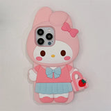Cute 3D Cartoon Phone Case Soft Silicone Matte Cover Melody - AKM CASE｜iPhone Case & Accesories Worldwide