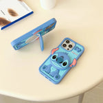 Cute 3D Cartoon Stitch with Mirror Holder Soft Silicone iPhone Case - AKM CASE｜iPhone Case & Accesories Worldwide
