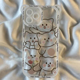 Cute Cartoon Flowers Bear Crossbody Phone Case for iPhone - AKM CASE｜iPhone Case & Accesories Worldwide