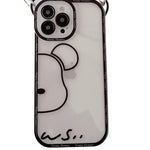Cute Cartoon Flowers Bear Crossbody Phone Case for iPhone - AKM CASE｜iPhone Case & Accesories Worldwide