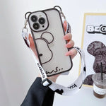 Cute Cartoon Flowers Bear Crossbody Phone Case for iPhone - AKM CASE｜iPhone Case & Accesories Worldwide