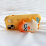 Cute Cartoon Glasses Duck iPhone Case - KASONPAI Silicone Stand Holder Cover - AKM CASE｜iPhone Case & Accesories Worldwide