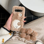 Cute Embroidered Moon Star Folding Plush Phone Case with Chain - AKM CASE｜iPhone Case & Accesories Worldwide