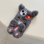 Cute Flower Cat Plush Phone Case - AKM CASE｜iPhone Case & Accesories Worldwide