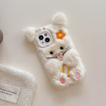 Cute Flower Cat Plush Phone Case - AKM CASE｜iPhone Case & Accesories Worldwide