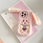 Cute Long Ears Bunny Plush Phone Case Cartoon 3D Rabbit Phone Accessories - AKM CASE｜iPhone Case & Accesories Worldwide