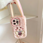 Cute Long Ears Bunny Plush Phone Case Cartoon 3D Rabbit Phone Accessories - AKM CASE｜iPhone Case & Accesories Worldwide