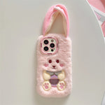 Cute Long Ears Bunny Plush Phone Case Cartoon 3D Rabbit Phone Accessories - AKM CASE｜iPhone Case & Accesories Worldwide