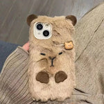 Cute Plush Embroidered Capybara Phone Case - AKM CASE｜iPhone Case & Accesories Worldwide