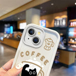 Cute Popular Coffee Cat Cartoon Phone Case for iPhone 7 - 16 Pro, XR, X, XS Max - Non - Slip Silicone Cover - AKM CASE｜iPhone Case & Accesories Worldwide