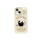 Cute Popular Coffee Cat Cartoon Phone Case for iPhone 7 - 16 Pro, XR, X, XS Max - Non - Slip Silicone Cover - AKM CASE｜iPhone Case & Accesories Worldwide