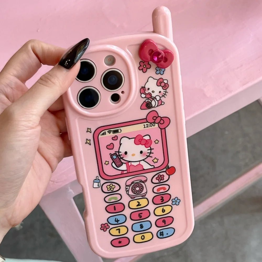 Cute Sanrio Hello Kitty Phone Case for iPhone 14 - 16 Pro Max - 3D Shockproof Cover - AKM CASE｜iPhone Case & Accesories Worldwide