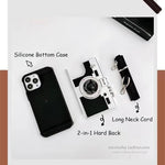 Emily in Paris Vintage Camera Design iPhone Case with Lanyard - Fits iPhone X - 16 Pro Max - AKM CASE｜iPhone Case & Accesories Worldwide
