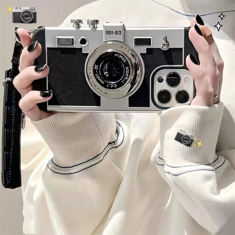 Emily in Paris Vintage Camera Design iPhone Case with Lanyard - Fits iPhone X - 16 Pro Max - AKM CASE｜iPhone Case & Accesories Worldwide