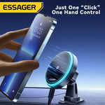 Essager Magnetic Car Phone Holder 15W Wireless Charger Stand Car Mount Charger for Magsafe LED Light - AKM CASE｜iPhone Case & Accesories Worldwide