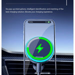 Essager Magnetic Car Phone Holder 15W Wireless Charger Stand Car Mount Charger for Magsafe LED Light - AKM CASE｜iPhone Case & Accesories Worldwide