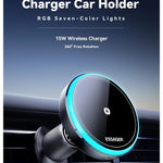 Essager Magnetic Car Phone Holder 15W Wireless Charger Stand Car Mount Charger for Magsafe LED Light - AKM CASE｜iPhone Case & Accesories Worldwide