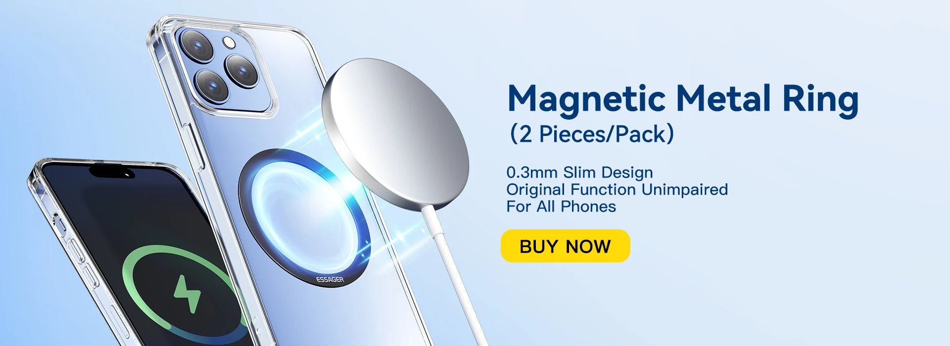Essager Magnetic Car Phone Holder 15W Wireless Charger Stand Car Mount Charger for Magsafe LED Light - AKM CASE｜iPhone Case & Accesories Worldwide