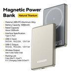 Essager Thin Wireless Power Bank Magnetic 20W 5000mAh Portable Fast Charging External Battery for Magsafe For iPhone - AKM CASE｜iPhone Case & Accesories Worldwide