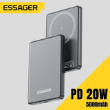 Essager Thin Wireless Power Bank Magnetic 20W 5000mAh Portable Fast Charging External Battery for Magsafe For iPhone - AKM CASE｜iPhone Case & Accesories Worldwide