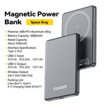 Essager Thin Wireless Power Bank Magnetic 20W 5000mAh Portable Fast Charging External Battery for Magsafe For iPhone - AKM CASE｜iPhone Case & Accesories Worldwide