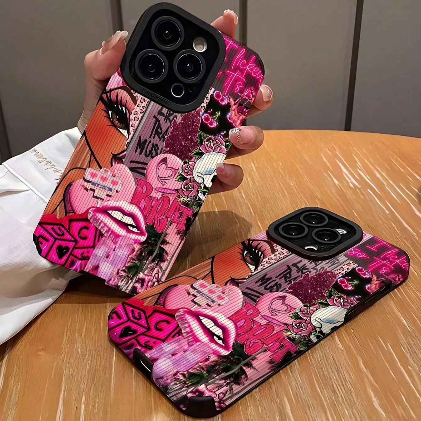 Fashion Graffiti Pattern Phone Case Shockproof Phone Cases Compatible with IPhone - AKM CASE｜iPhone Case & Accesories Worldwide