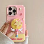 Fashion Moon Star Magic Wand iPhone Case - KASONPAI Silicone Stand Cover - AKM CASE｜iPhone Case & Accesories Worldwide