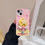 Fashion Moon Star Magic Wand iPhone Case - KASONPAI Silicone Stand Cover - AKM CASE｜iPhone Case & Accesories Worldwide