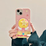 Fashion Moon Star Magic Wand iPhone Case - KASONPAI Silicone Stand Cover - AKM CASE｜iPhone Case & Accesories Worldwide