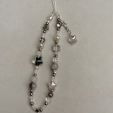 Fashion Silver Star Pearl Beaded Pendant Phone Strap Charm - AKM CASE｜iPhone Case & Accesories Worldwide