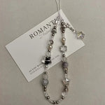 Fashion Silver Star Pearl Beaded Pendant Phone Strap Charm - AKM CASE｜iPhone Case & Accesories Worldwide