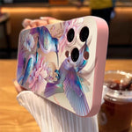 Flower Floral Bird Matte Phone Case Soft Shockproof Cover - AKM CASE｜iPhone Case & Accesories Worldwide