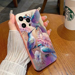 Flower Floral Bird Matte Phone Case Soft Shockproof Cover - AKM CASE｜iPhone Case & Accesories Worldwide