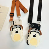 For Apple 16promax phone case iPhone15/13/14 three - dimensional funny puppy purse Crossbody strap - AKM CASE｜iPhone Case & Accesories Worldwide