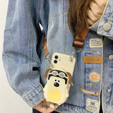 For Apple 16promax phone case iPhone15/13/14 three - dimensional funny puppy purse Crossbody strap - AKM CASE｜iPhone Case & Accesories Worldwide