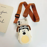 For Apple 16promax phone case iPhone15/13/14 three - dimensional funny puppy purse Crossbody strap - AKM CASE｜iPhone Case & Accesories Worldwide