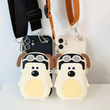 For Apple 16promax phone case iPhone15/13/14 three - dimensional funny puppy purse Crossbody strap - AKM CASE｜iPhone Case & Accesories Worldwide
