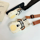For Apple 16promax phone case iPhone15/13/14 three - dimensional funny puppy purse Crossbody strap - AKM CASE｜iPhone Case & Accesories Worldwide