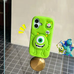 Funny Cartoon Monsters Cover With Stand Holder Soft Silicone Case for iPhone 16 15 14 13 12 Pro Max - AKM CASE｜iPhone Case & Accesories Worldwide